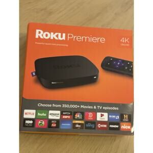 Roku Premiere (5th Generation) 4K Media Streamer 4620X - Black Remote Cords Box